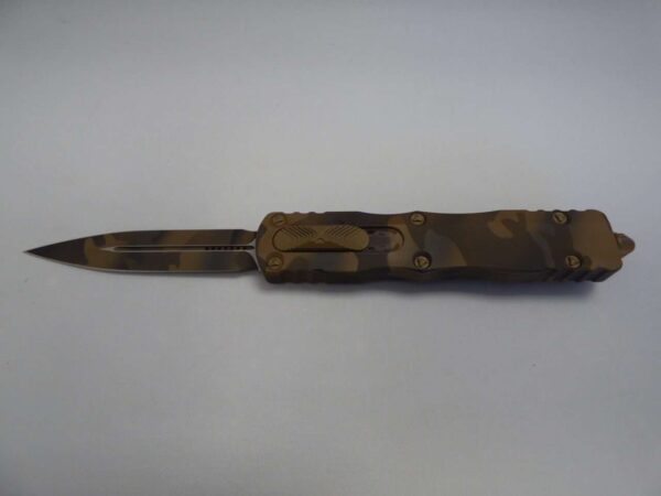 MICROTECH DIRAC DELTA DOUBLE EDGE SIGNATURE SERIES COYOTE CAMO STANDARD NON CLIP SIDE
