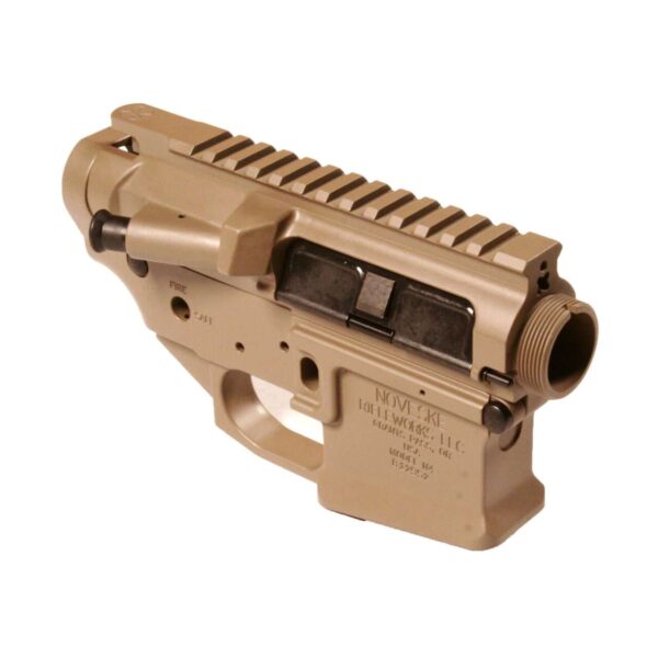 NOVESKE N4 GEN 3 MATCHED UPPER & LOWER SET FLAT DARK EARTH TOP RIGHT SIDE VIEW FRONT ANGLE