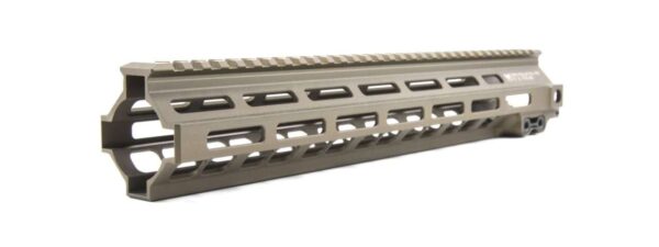 GEISSELE 13.5" SUPER MODULAR RAIL MK8 M-LOK DDC LEFT SIDE VIEW FRONT ANGLE
