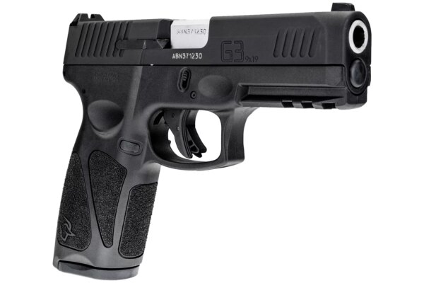 TAURUS G3 TENIFER MATTER BLACK 17 ROUND MAGAZINE RIGHT SIDE VIEW FRONT ANGLE