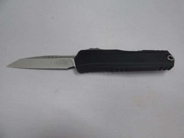 MICROTECH KNIVES CYPHER II SINGLE EDGE STONEWASH STANDARD EDGE UP