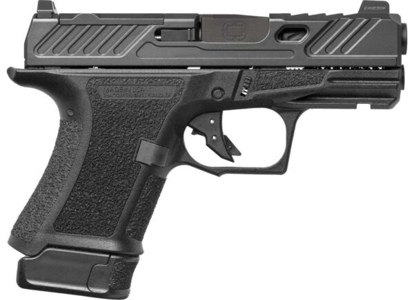 Shadow Systems cr920 elite with optic cut and black nitride spiral fluted barrel left side view with specs