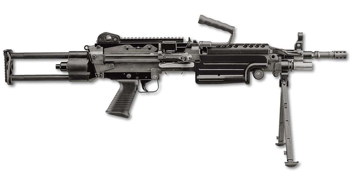 m249s para black left side view angle top