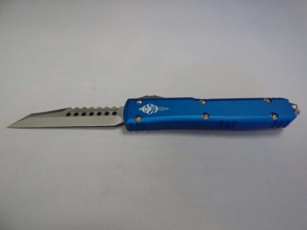MICROTECH SIGNATURE SERIES ULTRATECH WARHOUND BLUE STONEWASH STANDARD EDGE UP