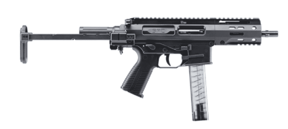 B&T SPC9 PDW SHORT BARREL RIFLE TELESCOPING STOCK 6.5" 9MM RIGHT SIDE VIEW