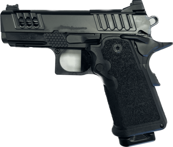 STACCATO CS CUSTOM OPTIC READY V6 PORTED BULL 3.5" BARREL DLC TRIGGER JOB 9MM LEFT SIDE VIEW