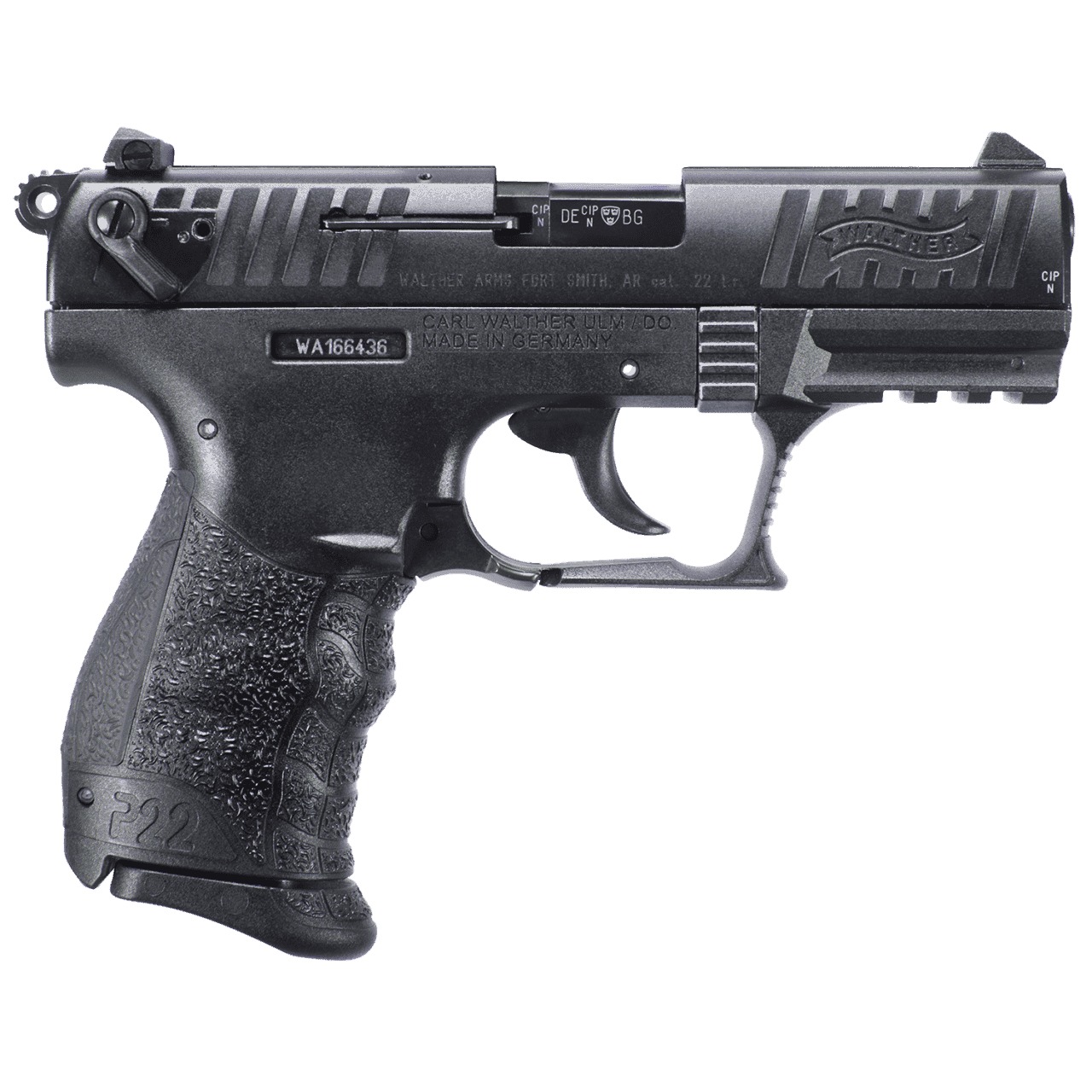 WALTHER P22 Q BLACK .22 RIGHT SIDE VIEW