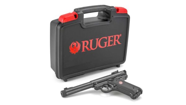 RUGER MKIV TARGET BLUED THREADED BARREL WITH CASE