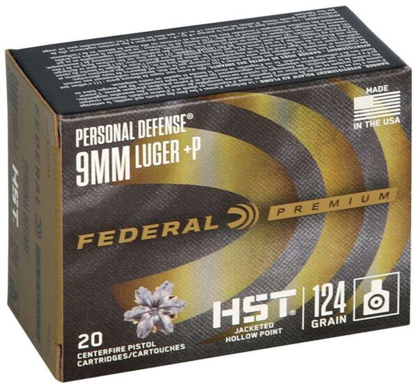 FEDERAL 9MM 124 +P HST