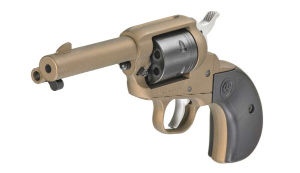 RUGER WRANGLER BURNT BRONZE CERAKOTE 3.75" LEFT SIDE VIEW FRONT ANGLE