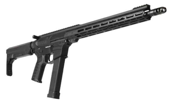 CMMG RESOLUTE MKG 16.1" ARMOR BLACK 45 ACP BOTTOM RIGHT SIDE VIEW FRONT ANGLE