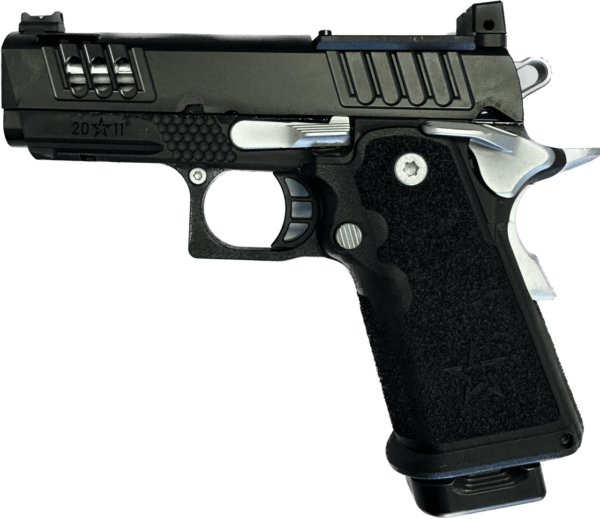 STACCATO CS CUSTOM OPTIC READY V6 PORTED BULL 3.5" BARREL HARD CHROME 9MM LEFT SIDE VIEW