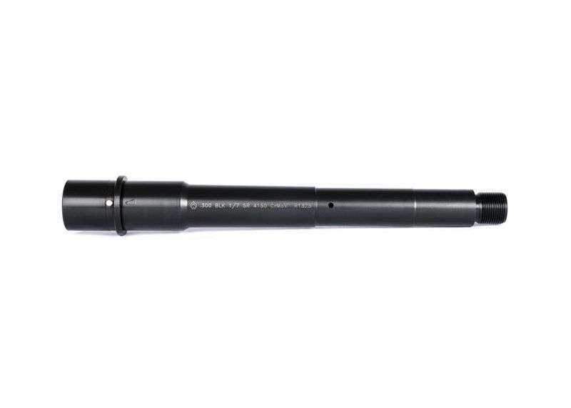 BALLISTIC ADVANTAGE 8" .300 BLACKOUT PISTOL LENGTH AR 15 BARREL MODERN SERIES REAR TOP SIDE VIEW MUZZLE FACING RIGHT