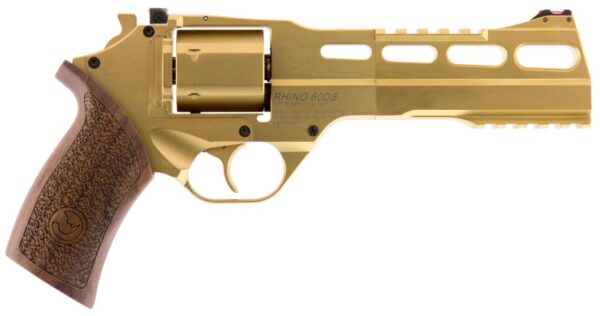 CHIAPPA RHINO REVOLVER 60DS GOLD PVD 6" .357 MAGNUM LEFT SIDE VIEW