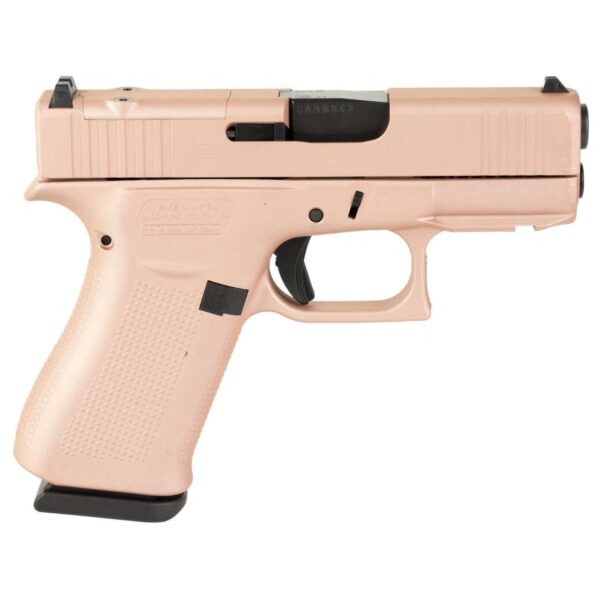 GLOCK 43XMOS SKYDAS ROSE GOLD 9MM RIGHT SIDE VIEW