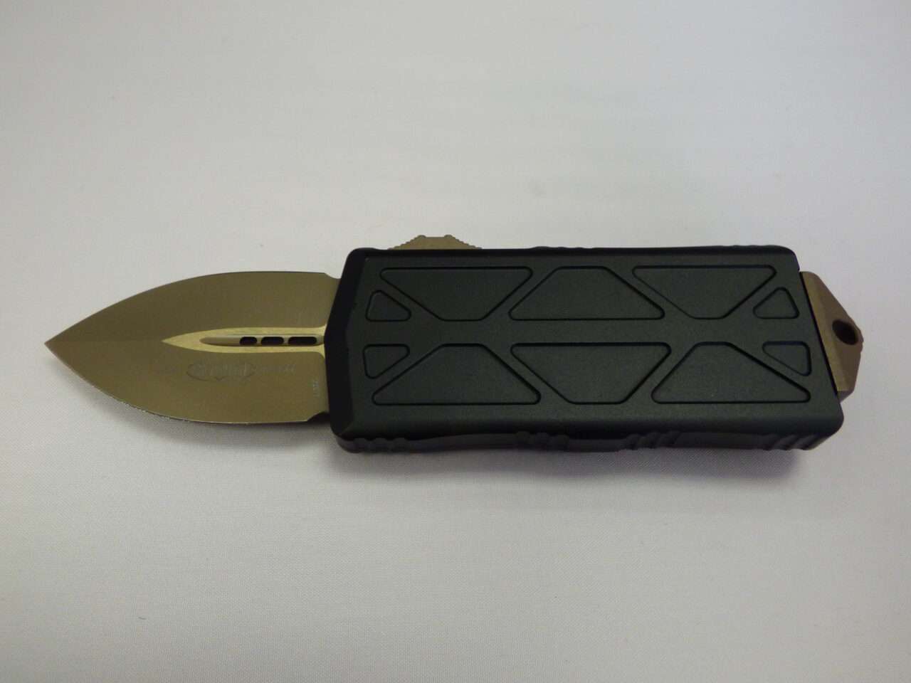 MICROTECH EXOCET DOUBLE EDGE BRONZE APOCALYPTIC STANDARD NON CLIP SIDE