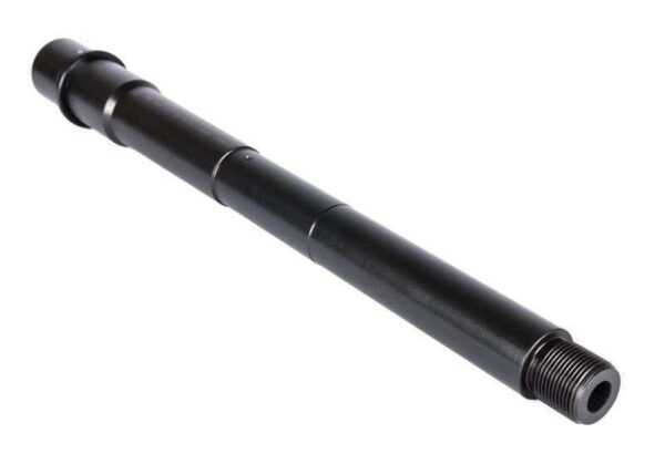 BALLISTIC ADVANTAGE 10" .300 BLACKOUT PISTOL LENGTH AR 15 BARREL MODERN SERIES TOP FRONT ANGLE VIEW MUZZLE FACING RIGHT