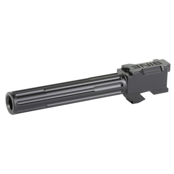 LANTAC GLOCK 9INE G17 NON-THREADED UPGRADE BARREL BLACK LEFT SIDE VIEW FRONT ANGLE