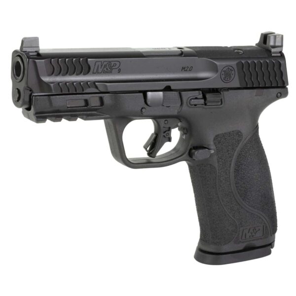 SMITH & WESSON M&P9 M2.0 OPTICS READY FULL SIZE SERIES TOP LEFT SIDE VIEW FRONT ANGLE