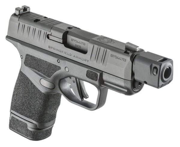 HELLCAT® RDP 3.8" MICRO-COMPACT 9MM BLACK EXTENDED MAGAZINE RIGHT SIDE VIEW FRONT ANGLE