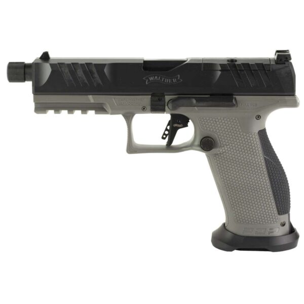 WALTHER PDP PRO SD FULL SIZE TUNGSTEN GREY OPTIC READY 4.5" THREADED BARREL 9MM LEFT SIDE VIEW