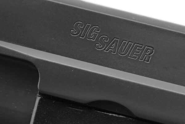 BANGKOK, THAILAND- MARCH 4:Close-up on the Logo of SIG SAUER on Sig Handgun on March 4,2018
